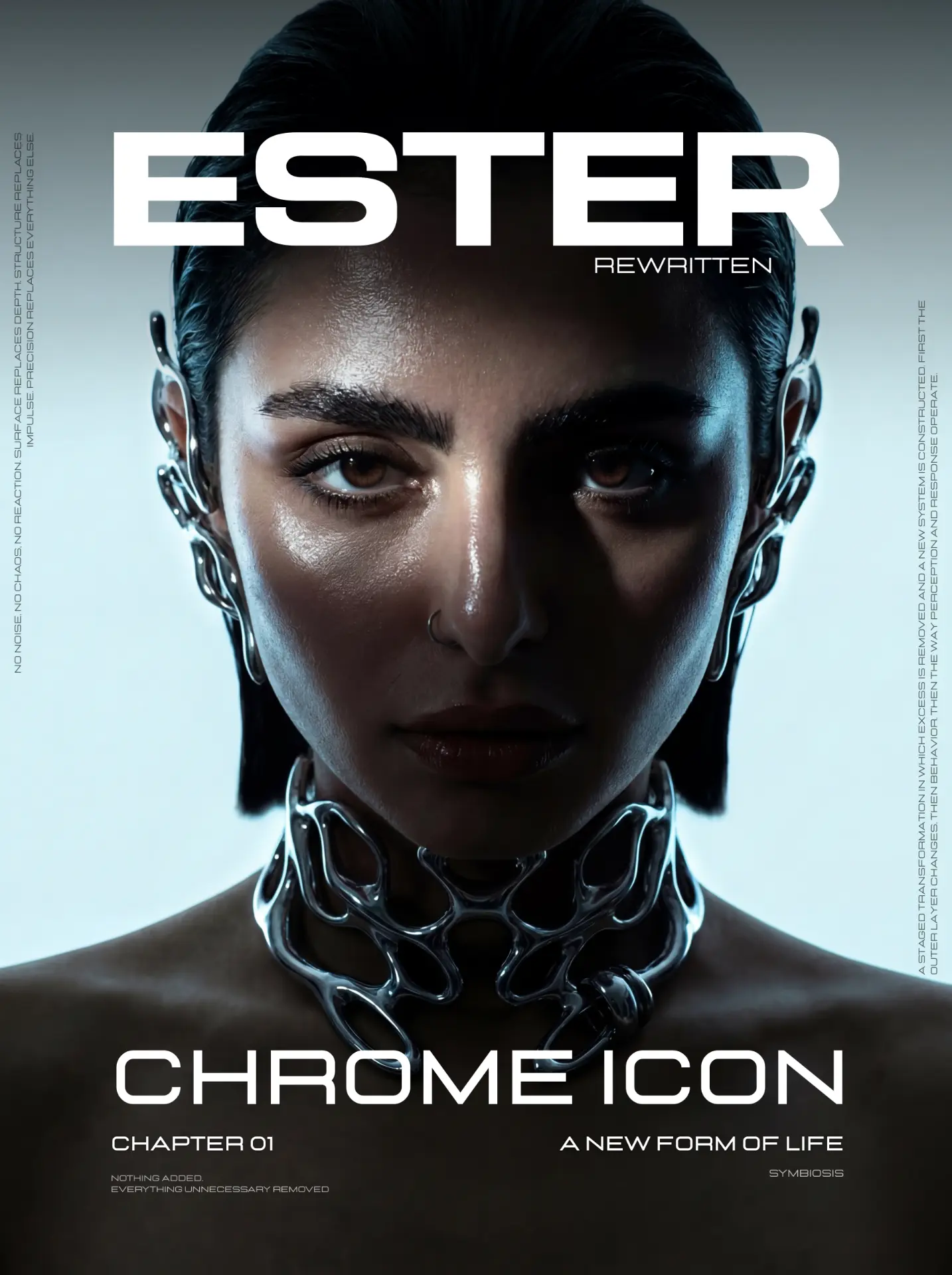 Chrome Icon poster · chapter 01, a new form of life