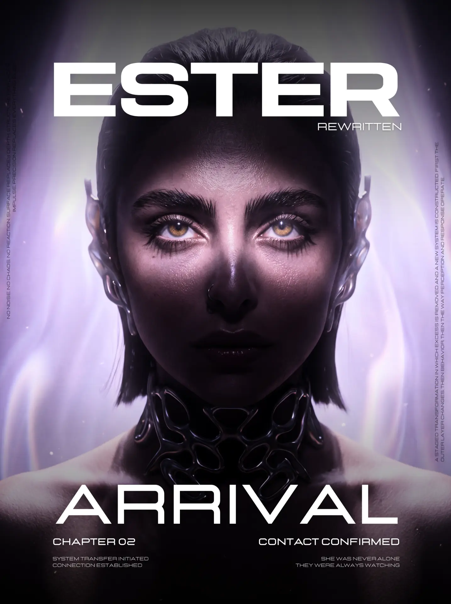 Arrival poster · chapter 02 portrait with chrome choker