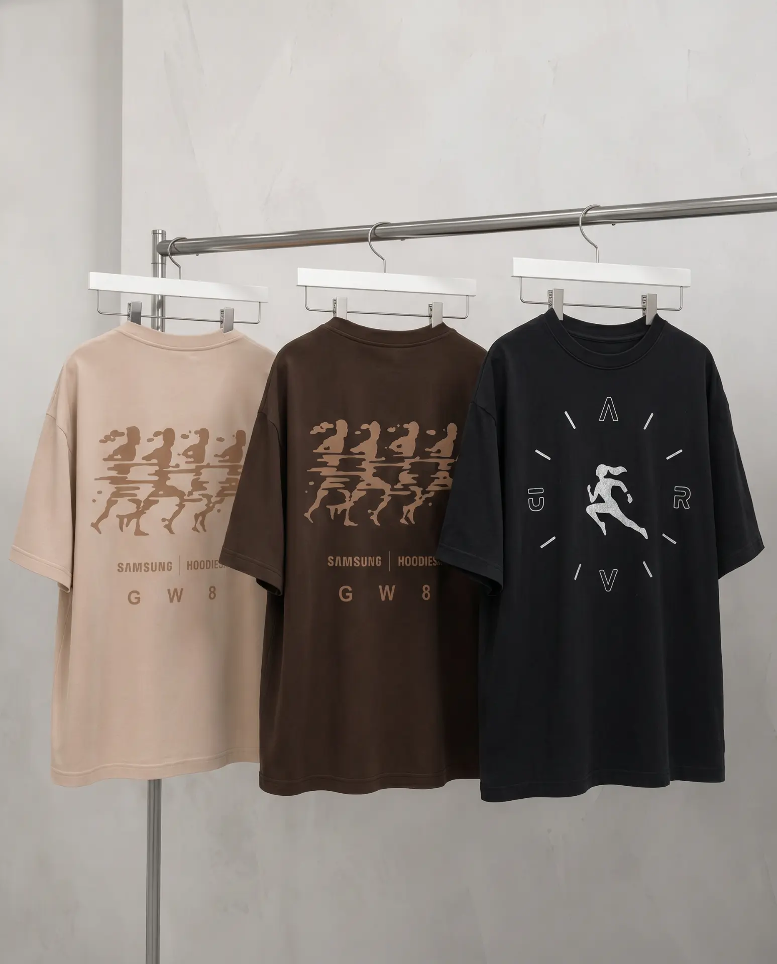 Samsung × Hoodies GW8 collection on rail