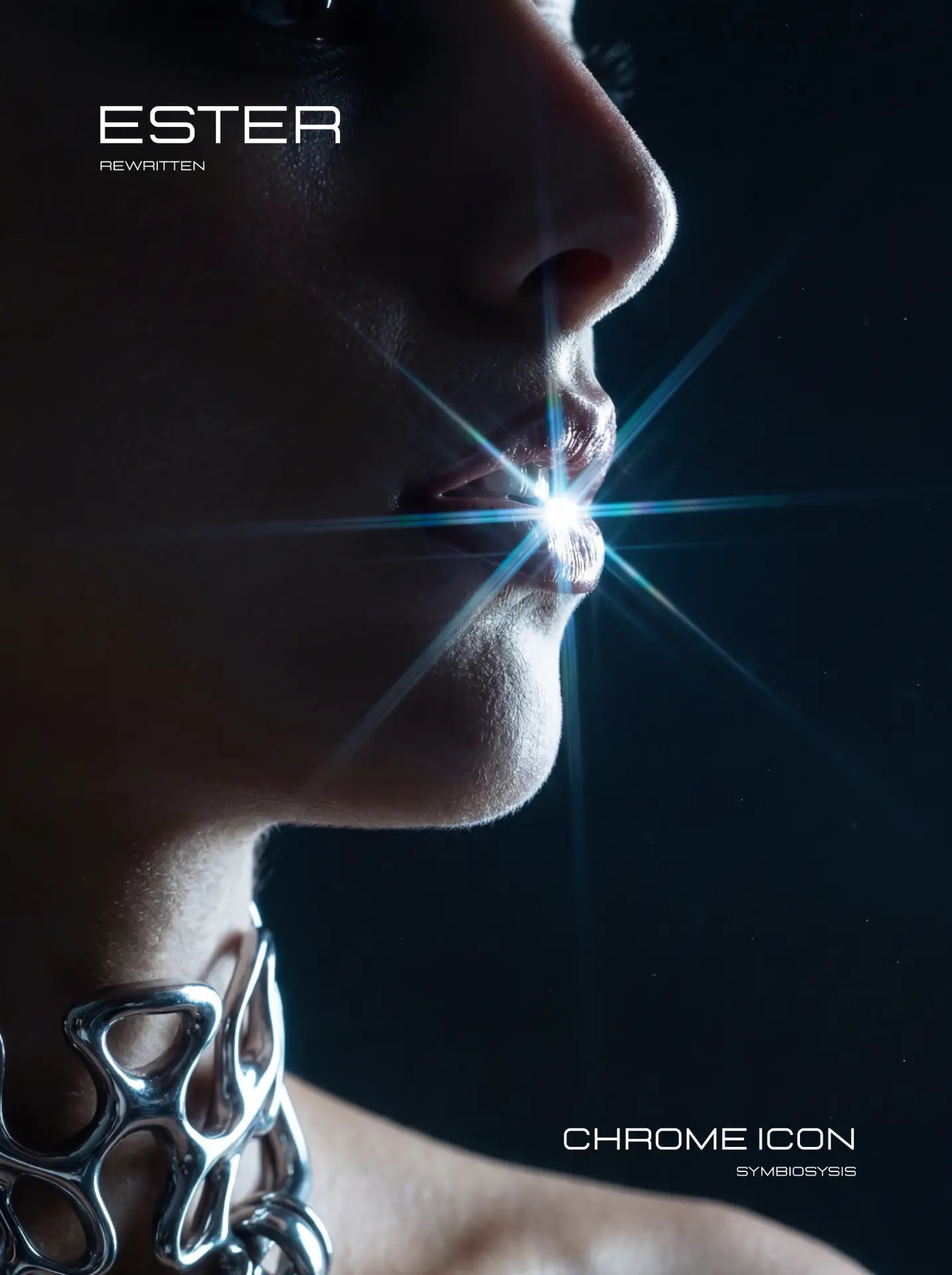 Chrome Icon poster · profile with light burst
