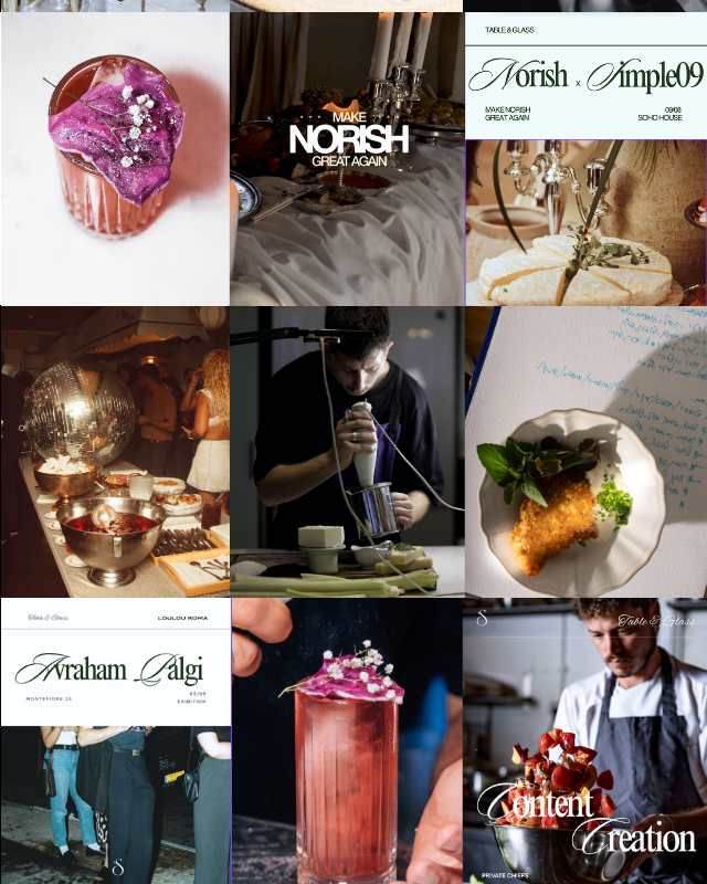 Table & Glass restaurant content grid