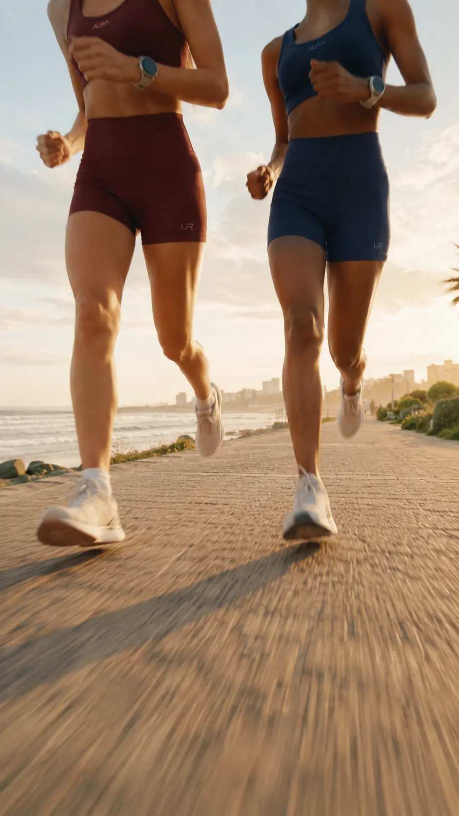 Sunrise running frame with two runners