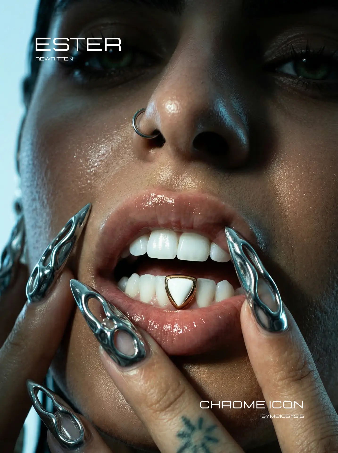 Chrome Icon poster · chrome nails and grill