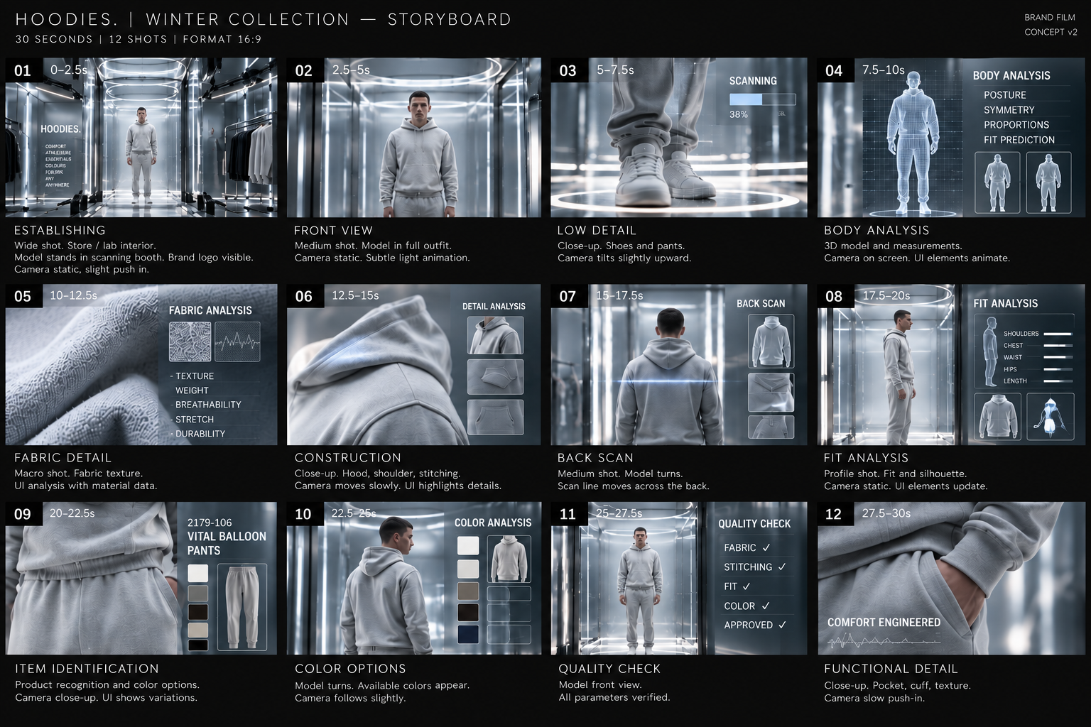 Hoodies Winter Collection master storyboard