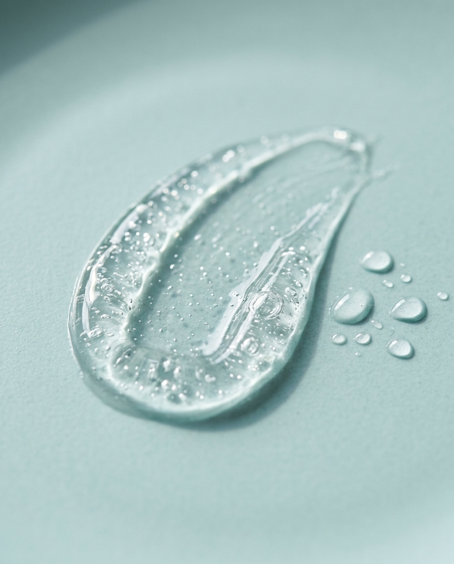 Gli Elementi campaign creative — gel texture with droplets