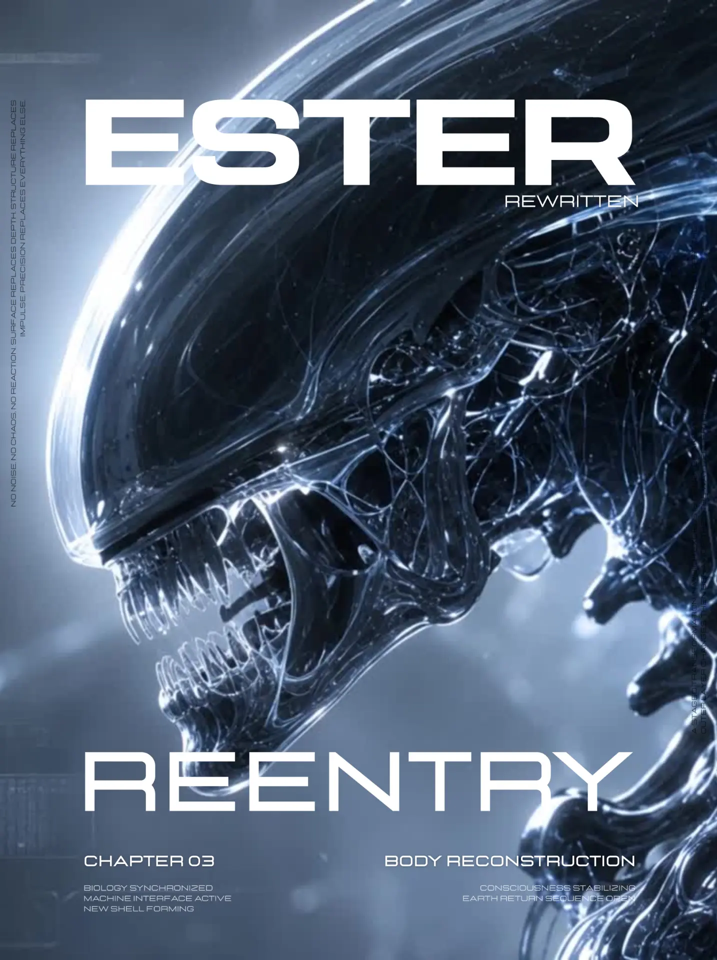 Reentry poster · alien head close-up