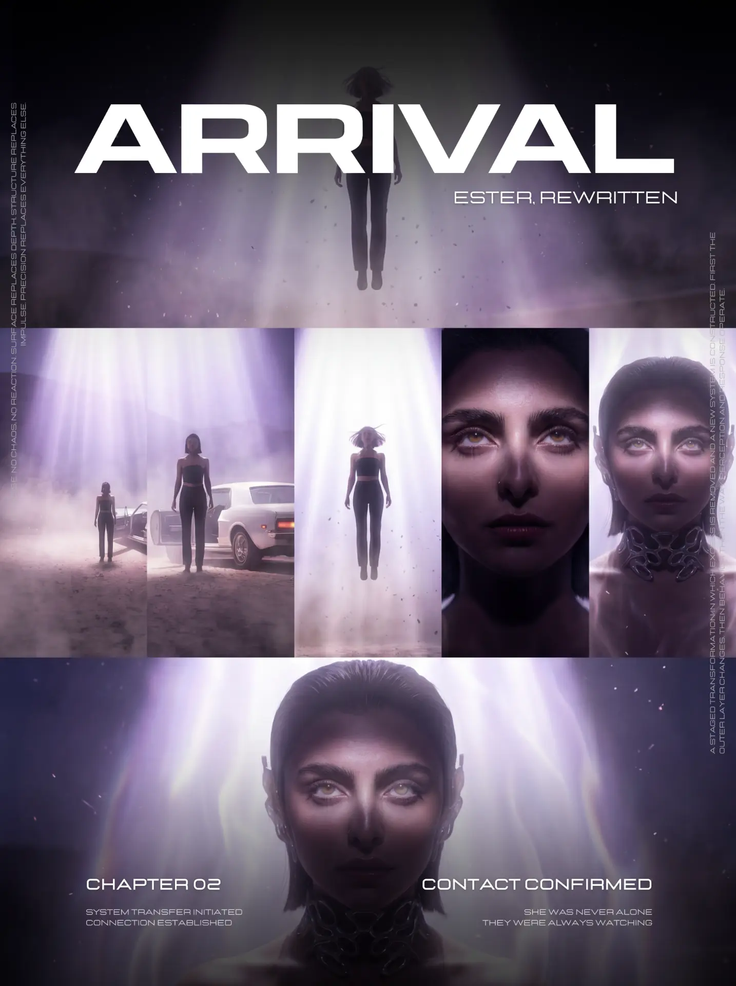 Arrival poster · Arrival contact sheet grid